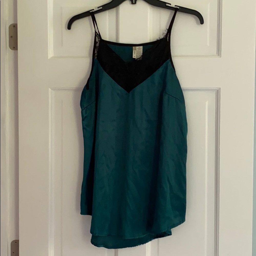 Teal and Lace Tanktop